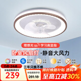 ARROW箭牌照明 风扇灯led吸顶卧室灯现代简约静音电扇灯中山灯具 金色 50CM56W【静音+三色+强风】
