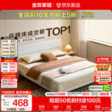 全友家居现代简约高箱储物收纳床主卧1.8米x2米双人大床家具政府补贴 【暖白色 | 高脚】单床 1.5x2米【爆款+性价比超高】