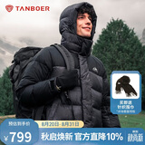 坦博尔羽绒服男短款连帽运动户外保暖外套厚530337D 山林迷踪灰 180 