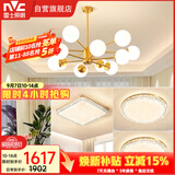雷士（NVC）吊灯铜魔豆分子灯客厅北欧灯具灯饰创意现代轻奢三室一厅NGD12-2