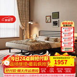 天坛铁艺床经典复古单双人钢木铁床简约环保小户型铁艺婚床 1.8m复古铁艺床