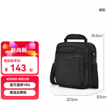 WINPARD/威豹商务男包手提公事包休闲单肩包出差男包斜挎包 黑色(标准版四层袋可放9.7寸平板