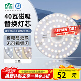 雷士（NVC）LED灯盘吸顶灯替换灯芯光源灯珠灯泡圆形灯板40W三色3000K-6500K