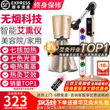 鸿益德艾灸仪器一体机无烟家用熏蒸仪美容院全身温养理疗仪烤电艾炙灯 金色升级美容院款XJAY02