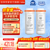 洁净世家适用美的净水器滤芯Fist系列RO反渗透膜净水机滤芯 MRO1791D-400G【花生-全套2支】