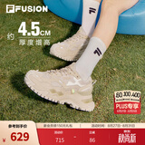 斐乐硬糖丨FILA潮牌老爹鞋增高厚底秋季女鞋轻便休闲运动鞋子 夏威夷果黄-MS 35.5
