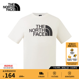 北面（The North Face）【经典款】短袖T恤男宽松棉质半袖户外休闲舒适透气春夏上新款 米白色 XL /180