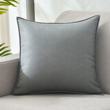 芝华士皮沙发抱枕科技布轻奢客厅靠枕套现代靠垫腰枕大防水北欧 浅灰色 45cm*45cm 枕套 (+三维棉内芯)