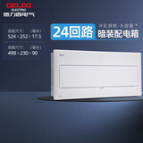 德力西（DELIXI）配电箱 24回路空开强电箱 家用终端配线箱 白色盖板DGP4系列