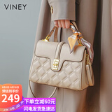 viney牛皮包包女包手提妈妈包中年斜挎单肩包生日礼物大容量送女友老婆
