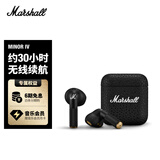 马歇尔（Marshall）MINOR IV耳机真无线重低音防水4代蓝牙长续航户外七夕礼物TWS兼容苹果 黑色
