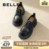 百丽（Belle）百搭牛津鞋女通商场同款通勤厚底小皮鞋B1Q1DCM4 黑色 34 (220mm)