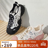 骆驼（CAMEL）丑萌登山鞋女时尚撞色户外休闲鞋 L24S076620 米/银/粉 37