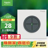 施耐德穿线面板 空白面板带出线孔 86型暗装引线面板 境尚系列 纯境白