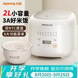 九阳小巧容量微压电饭煲电饭锅瓷晶陶釜内胆不粘球胆双NTC感温3A级好米饭 【杏仁白】 2L