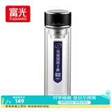 富光抗菌玻璃杯 双层高硼硅泡茶杯子 茶水分离杯办公水杯男女士400ml