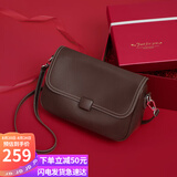 viney牛皮斜挎包品牌包包女包大容量单肩邮差包生日礼物洋气送女友老婆
