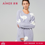 爱慕内衣秋冬半边绒套头睡裙睡衣女家居服绵绵冬季160