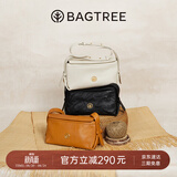 BAGTREE【朱珠同款】包包树奶盒包女包植鞣皮单肩斜挎腋下通勤Hobo枕头包 檀黑色-小号【双磁吸款】 高级小众