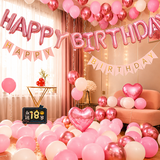 新新精艺 生日装饰布置男孩女孩气球套餐儿童生日布置惊喜派对背景墙布置