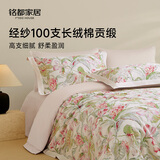MIDO HOUSE铭都床上四件套经纱100支双股全棉床单被套床品-洛可可花园 1.5m床单款