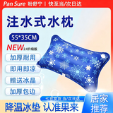 盼舒宁【万评口碑优选】水垫注水垫冰垫防病人水袋医床垫褥疮床上护理用 55*35cm【水枕头 * 送冰晶】 加厚防爆 | 注水款 | 深蓝色雪花图案