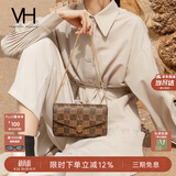VANESSA HOGAN VH女包山茶花信封包轻奢老花链条小包单肩斜挎包生日礼物送女友