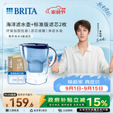 碧然德（BRITA） 过滤净水器 家用滤水壶 净水壶 海洋系列 3.5L蓝色 一壶3芯装 环保加固包装