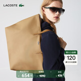 LACOSTE法国鳄鱼女包优雅大容量时尚单肩包托特包女|NF1888PO C87/卡其色 00