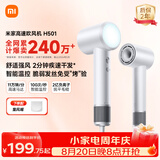米家高速吹风机H501 家用小米吹风机智能温控速干恒温负离子吹风筒静音护发送女友生日礼物云漫白