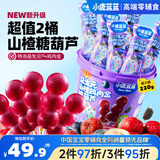 小鹿蓝蓝0添加蔗糖山楂棒鸡内金糖葫芦宝宝儿童零食桑葚蓝莓味220g*2桶