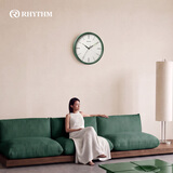 丽声（RHYTHM）日本静音夜光客厅大挂钟家用轻奢简约时尚32cm CMG635WR05中秋节