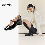 爱步（ECCO）玛丽珍鞋女鞋 倪妮同款高跟鞋浅口单鞋 型塑290963 黑色29096301001 36