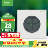 施耐德穿线面板 空白面板带出线孔 86型暗装引线面板 境尚系列 纯境白