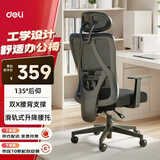 得力（deli）KF220人体工学椅 办公椅电脑椅子带头枕 宿舍家用电竞椅 悦享版