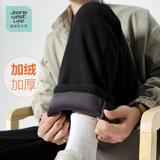 JEANSWEST LIFE真维斯美式休闲裤男秋冬季加绒加厚雪尼尔潮牌长裤男士直筒裤子