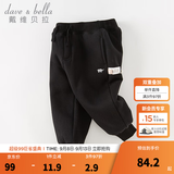 戴维贝拉（DAVE＆BELLA）童装秋冬女童裤子男童加绒裤儿童棉裤冬季运动裤宝宝保暖长裤冬裤 黑色DB4237140-N 100 cm（建议身高90-100cm）