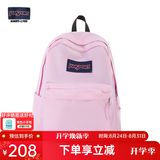 JANSPORT杰斯伯书包轻便双肩包男女旅行包简约背包电脑包学生校园 4QUTEX0樱花粉侧边袋