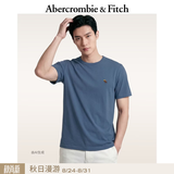 Abercrombie & Fitch经典小麋鹿图案情侣柔软纯棉短袖T恤上衣26春夏男装124-6014 蓝色 S (175/92A)