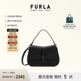 芙拉（FURLA）【明星同款】FLOW中号牛皮女士手提包单肩斜挎包女包 黑色