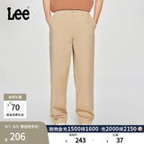 Lee日常经典舒适直筒字母Logo织标男士日常休闲布裤潮流LMB0099 卡其色 33