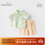 欢喜小熊宝宝短袖套装男童夏季初秋半袖衣服婴幼儿夏初秋衬衫男孩潮服