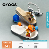 CROCS卡骆驰贝雅卡骆班凉拖男鞋女鞋户外拖鞋沙滩鞋|205392 白/深蓝-126 36 /37(220mm)