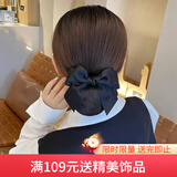 向晚发夹头花蝴蝶结发夹女头花职业护士发网套高级银行发套中秋节礼物