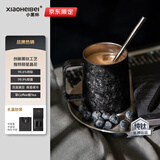 XIAOHEIBEI小黑杯纯钛户外水杯双层保温杯咖啡杯高颜值新年情人节礼物马克杯