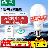 雷士（NVC）LED灯泡球泡家用商用大功率节能14瓦暖白4000K【一级能效】