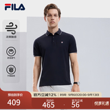 斐乐官方男装针织短袖POLO衫夏季休闲基础凉感短袖上衣 A款-传奇蓝-NV XL 建议拍大一码 180/100A/XL