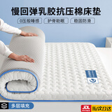 南极人（Nanjiren）乳胶记忆棉床垫褥子1.5米x2米铺底双人垫被软薄折叠床垫床上用品 云感深睡-蓝【适合裸睡 约6cm】 1.5x2.0米【抗压回弹】