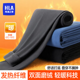 海澜之家（HLA）男士保暖裤男秋冬季加绒防寒弹力衬裤德绒打底薄款抗静电保暖秋裤 深灰 2XL (180) 建议体重150斤-170斤