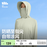 蕉下（beneunder）防晒衣女中长款夏季防紫外线防晒服连帽外套 稚芽绿 尺码偏大可拍小一码 M